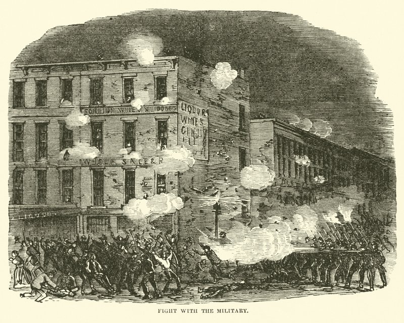 Lucha con el ejército, julio 1863 de American School