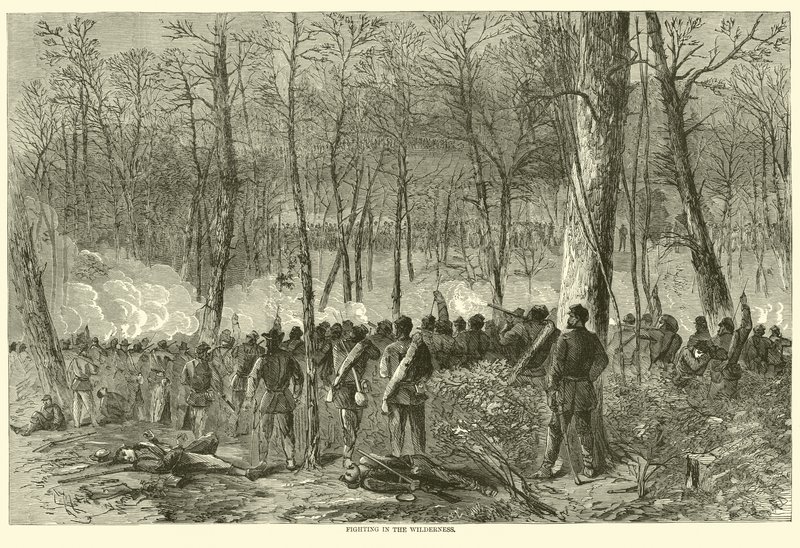 Luchando en el desierto, mayo de 1864 de American School
