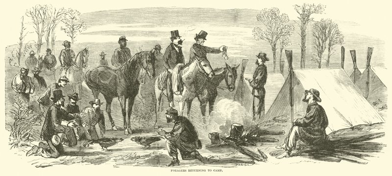Forrajeadores regresando al campamento, marzo de 1865 de American School