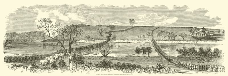 Gran División de Franklin cruzando el Rappahannock, diciembre 1862 de American School