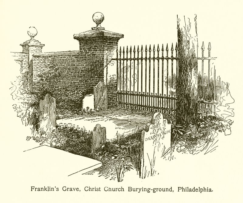Tumba de Franklin, Cementerio de la Iglesia de Cristo, Filadelfia de American School