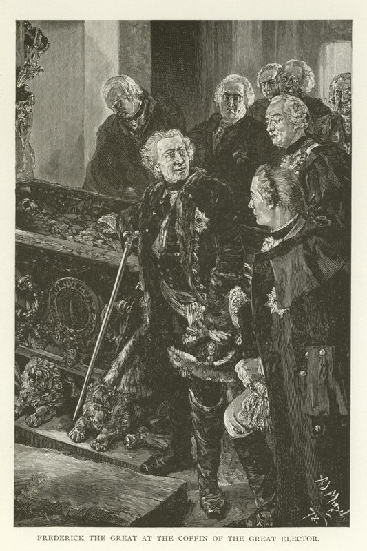 Federico el Grande en el Ataúd del Gran Elector de American School