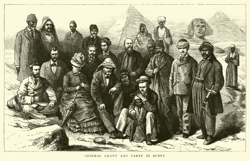 El General Grant y su grupo en Egipto de American School