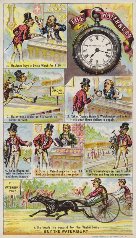Caballero comprando un reloj de American School