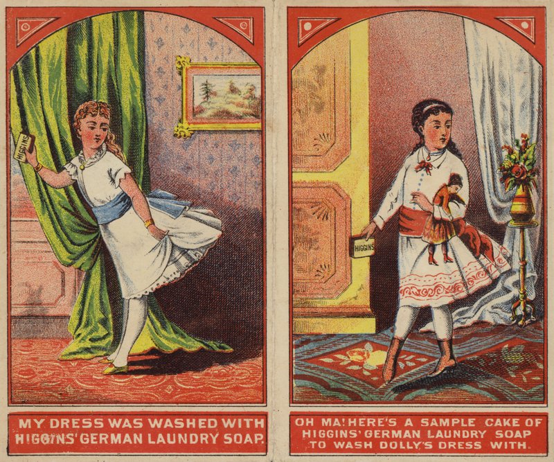 Niña con jabón de lavandería de American School