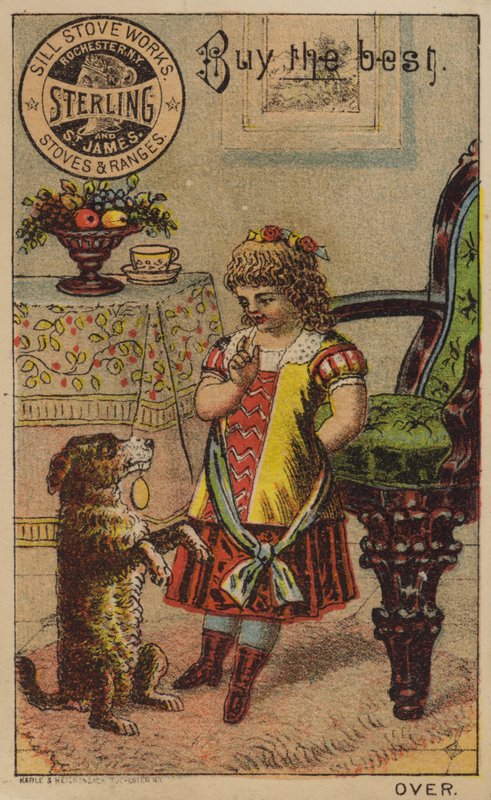 Niña y Perro Mendigando de American School