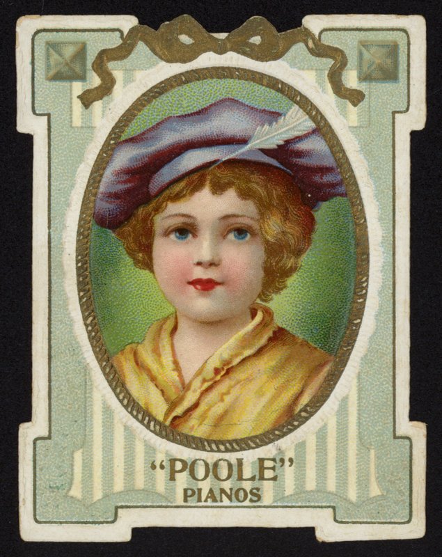 Chica con sombrero con pluma de American School