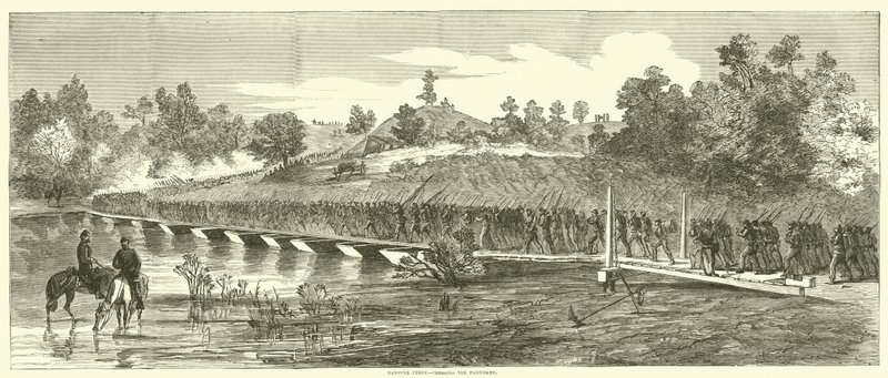 Hanover Ferry, cruzando el Pamunkey, junio 1864 de American School