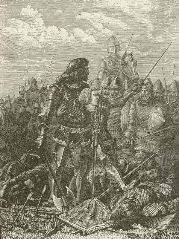 Enrique V en la batalla de Agincourt de American School