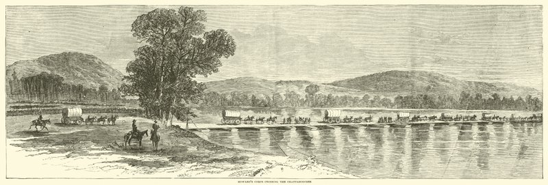 El cuerpo de Howard cruzando el Chattahoochee, julio de 1864 de American School
