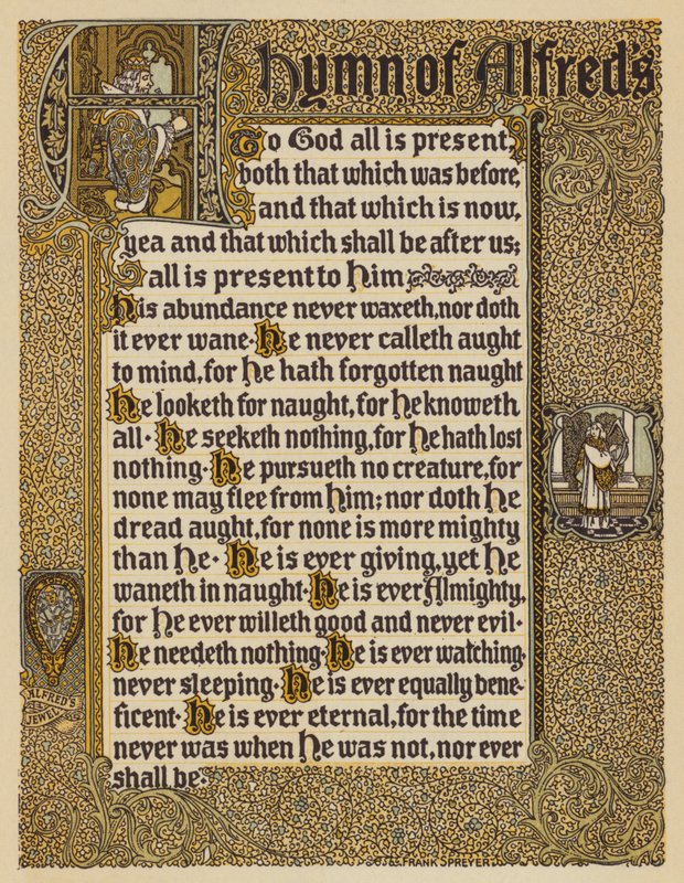 Himno del rey Alfredo (litografia en color) de American School