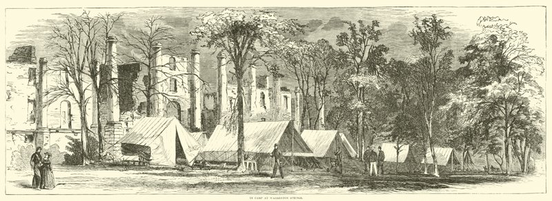 En el campamento en Warrenton Springs, octubre de 1863 de American School