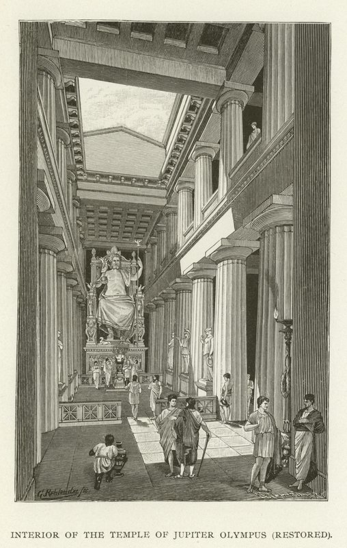 Interior del Templo de Júpiter Olimpo, restaurado de American School