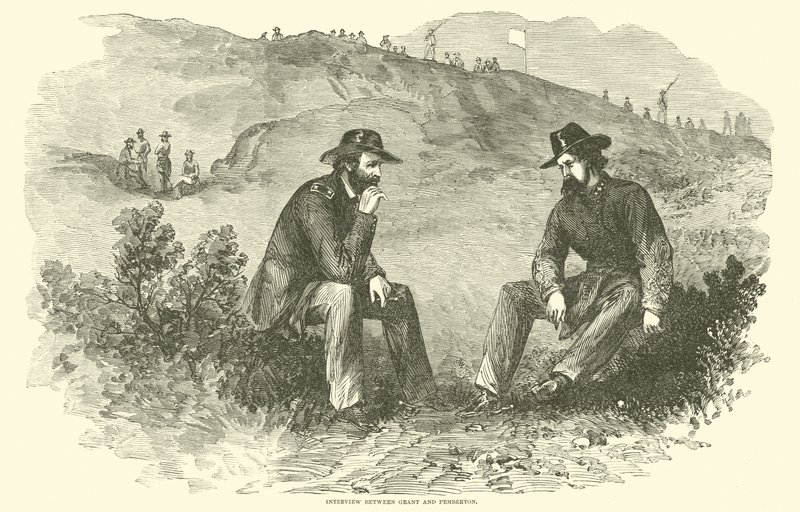 Entrevista entre Grant y Pemberton, julio 1863 de American School