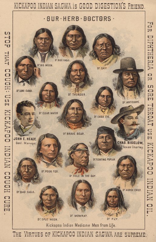 Hombres medicina Kickapoo de American School