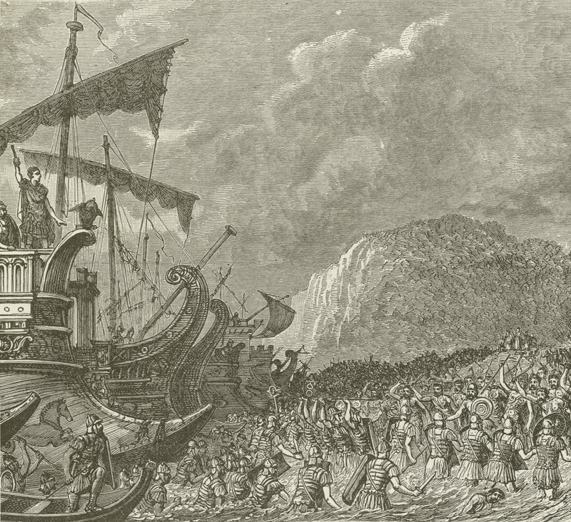 Desembarco de los romanos, bajo César, en Britania, 55 a.C. de American School