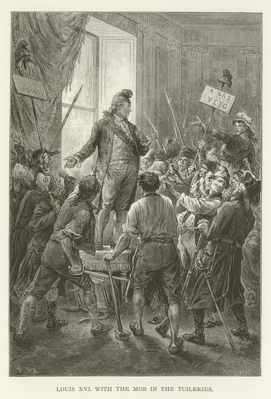 Luis XVI con la multitud en las Tullerías de American School