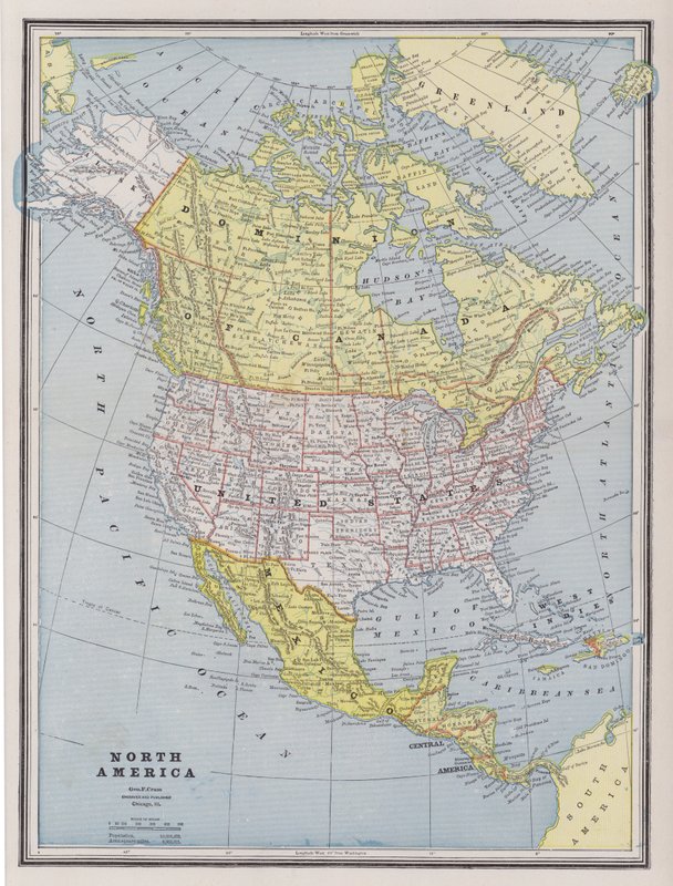Mapa de América del Norte de American School