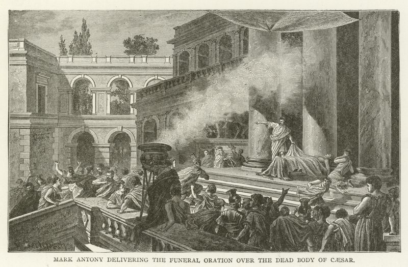 Marco Antonio pronunciando la oración fúnebre sobre el cuerpo de César de American School