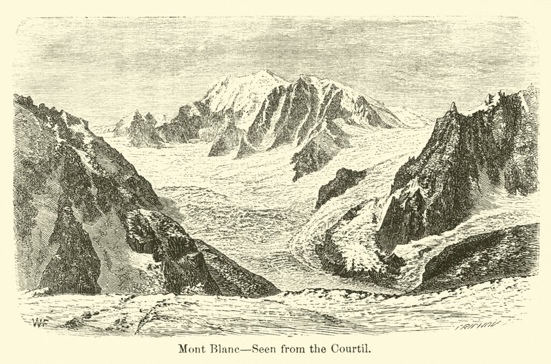 Mont Blanc, visto desde el Courtil de American School