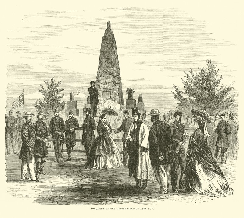 Monumento en el campo de batalla de Bull Run, septiembre 1862 de American School