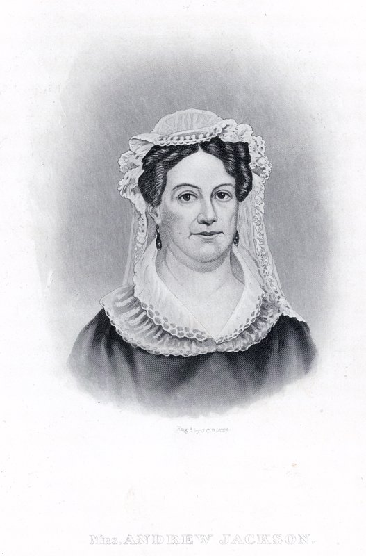 Sra. de Andrew Jackson (grabado) de American School