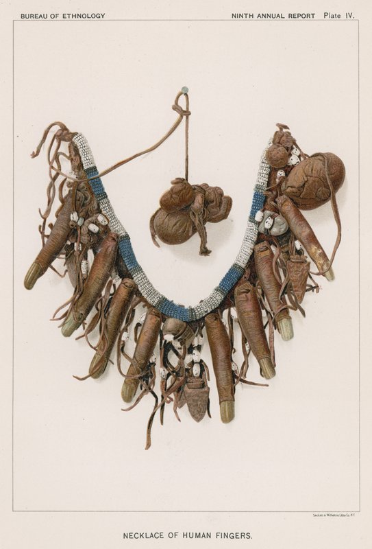 Collar de dedos humanos de American School