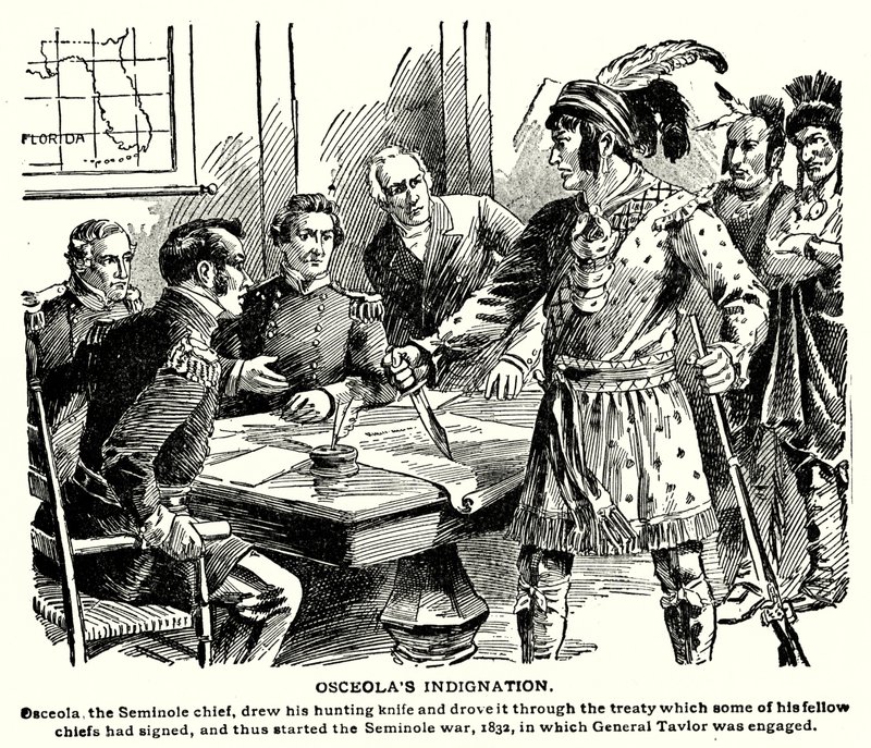 La indignación de Osceola (litografía) de American School