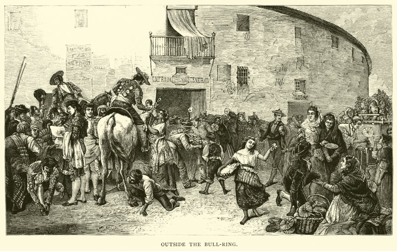 Fuera de la plaza de toros de American School