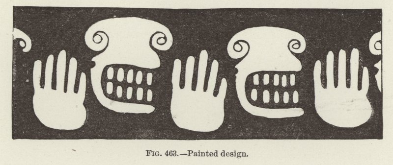 Diseño pintado, manos y caras de American School