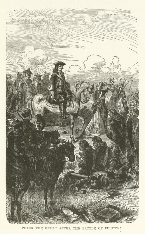 Pedro el Grande después de la Batalla de Pultowa de American School