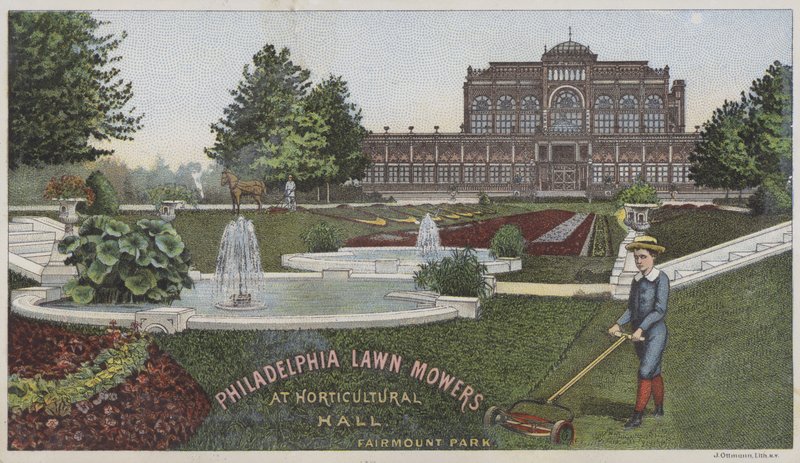 Cortacéspedes de Filadelfia en el Salón de Horticultura de American School