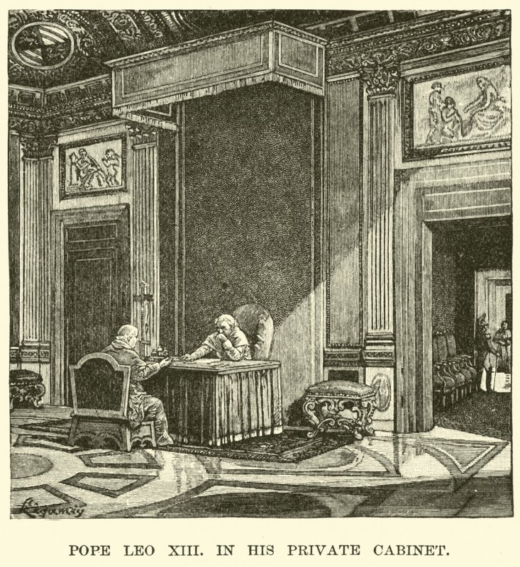 Papa León XIII, en su gabinete privado de American School