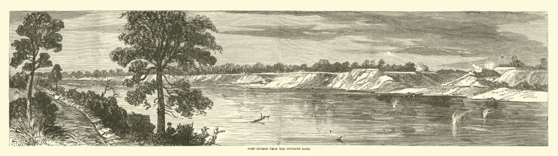 Port Hudson desde la orilla opuesta, mayo 1863 de American School