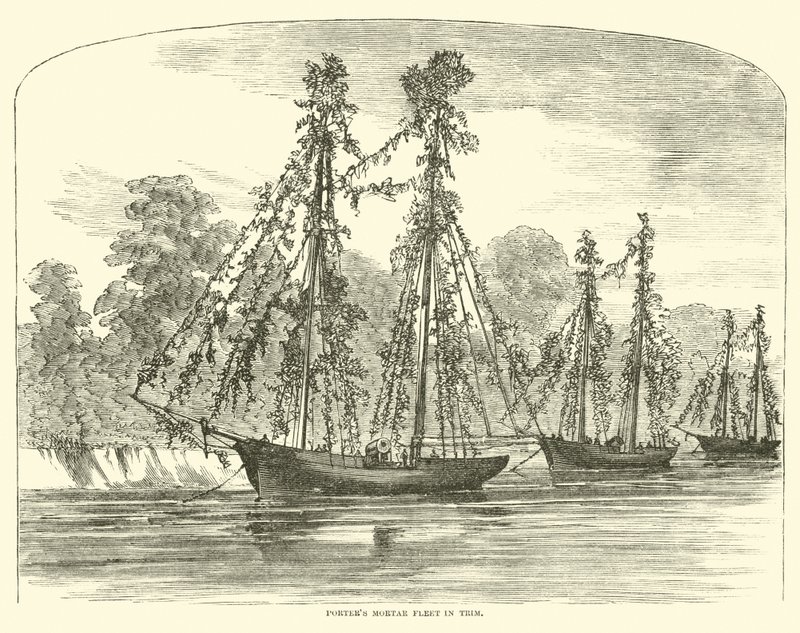 Flota de morteros de Porter en Trim, junio 1862 de American School
