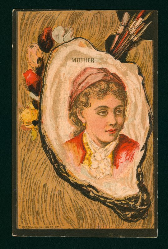 Retrato de una madre (cromolito) de American School