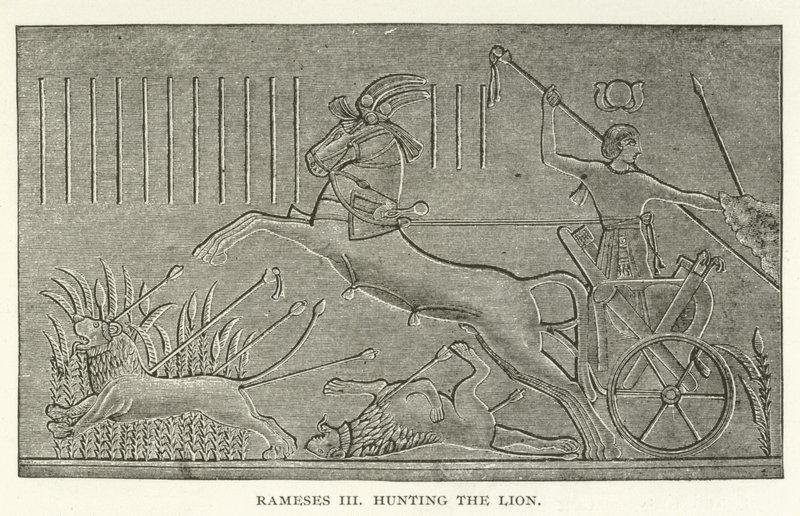 Ramsés III cazando el león de American School