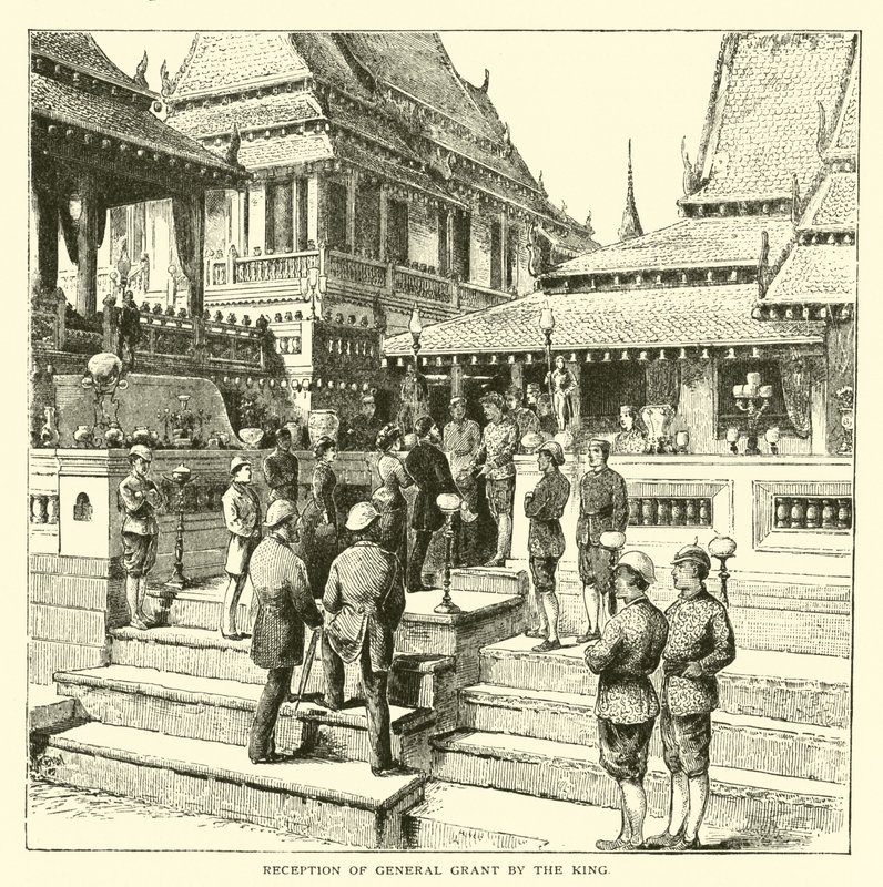 Recepción del General Grant por el Rey de American School