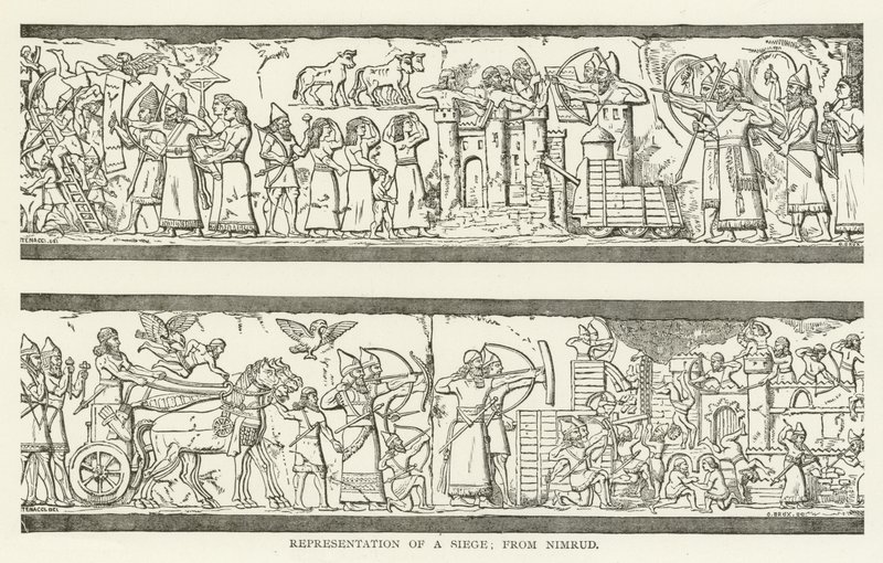 Representación de un asedio; de Nimrud de American School