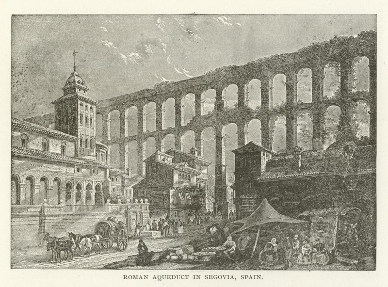 Acueducto romano en Segovia, España de American School