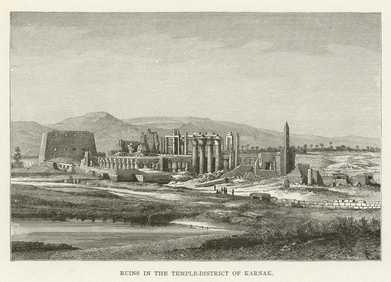 Ruinas en el distrito del templo de Karnak de American School