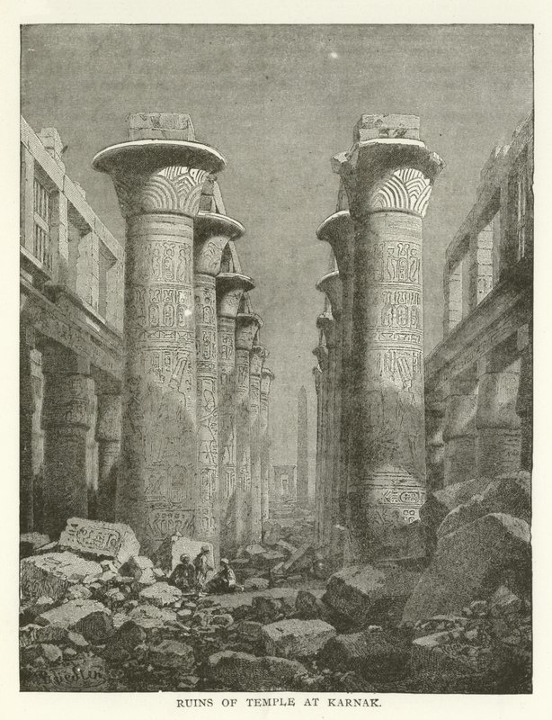 Ruinas del templo en Karnak de American School
