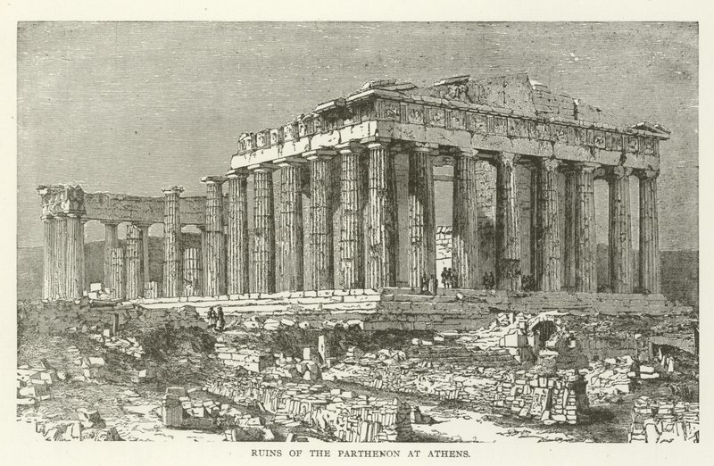 Ruinas del Partenón en Atenas de American School