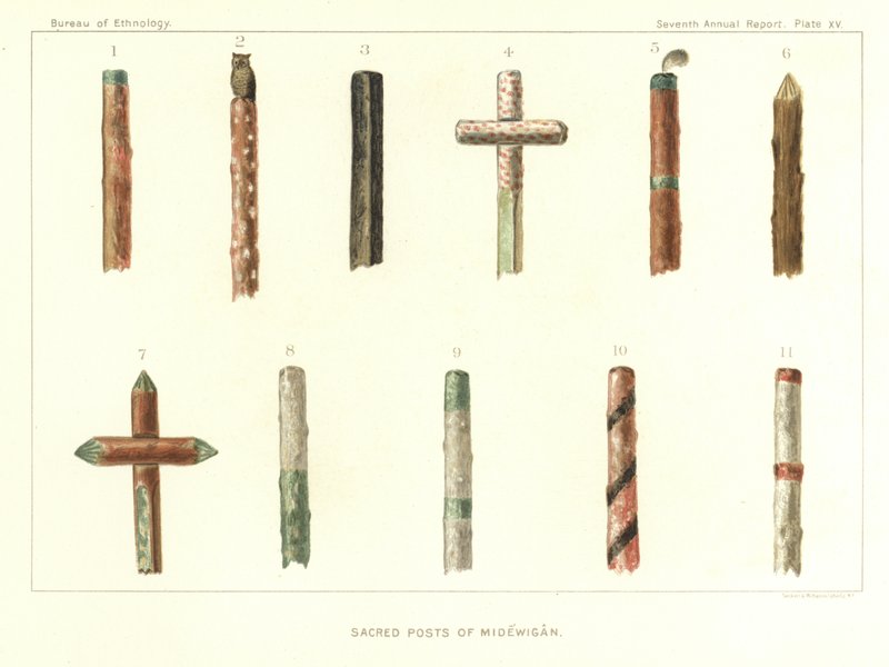 Postes sagrados de Midewigan de American School