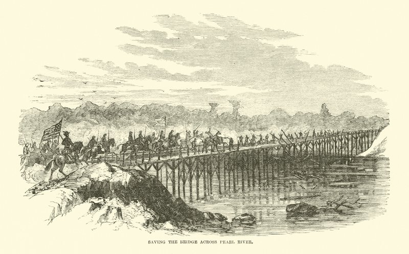 Salvando el puente sobre el río Pearl, abril 1863 de American School