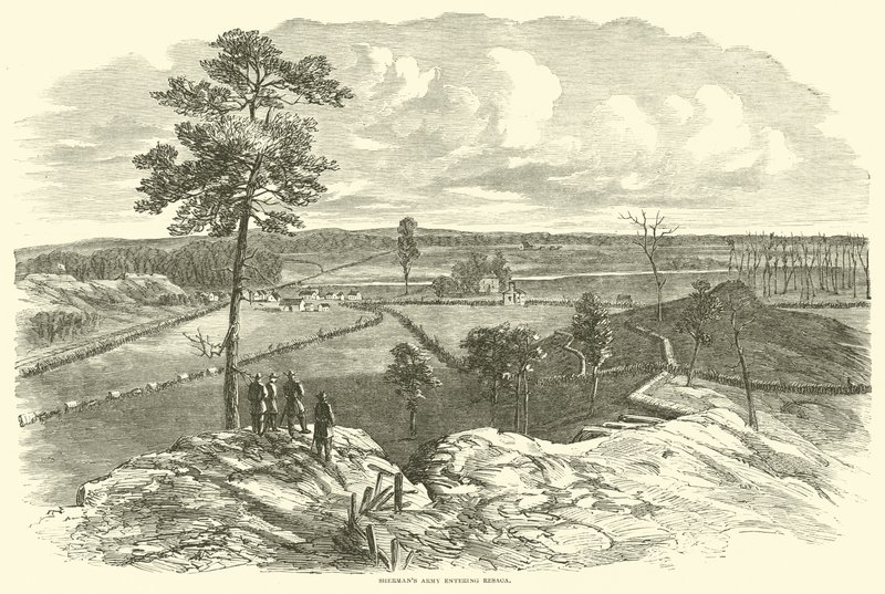 El ejército de Sherman entrando en Resaca, mayo de 1864 de American School