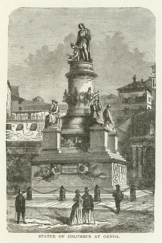 Estatua de Colón en Génova de American School