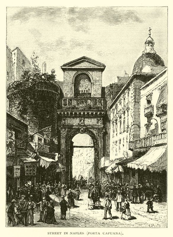 Calle en Nápoles, Porta Capuana de American School