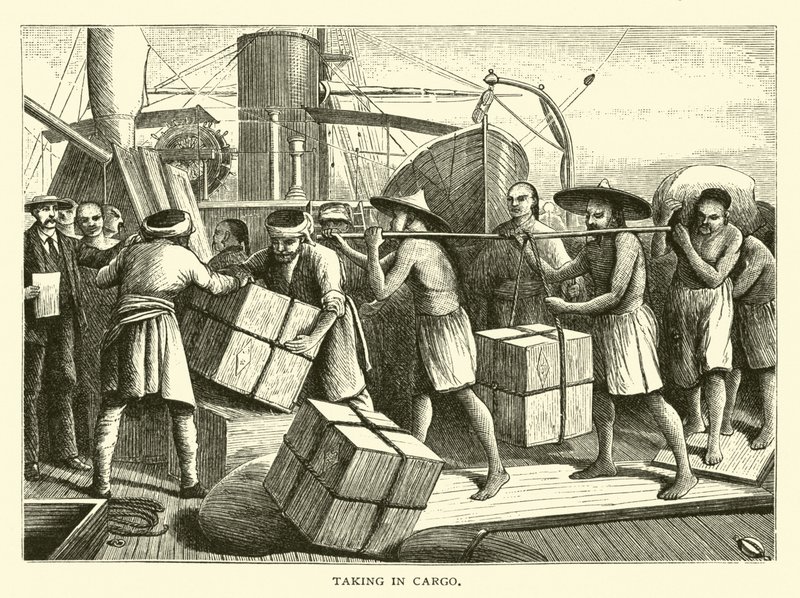 Cargando mercancía de American School