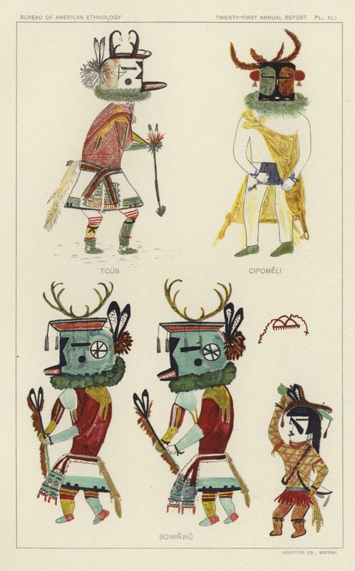 Tcub, Cipomeli, Sowinwu (litografía en color) de American School